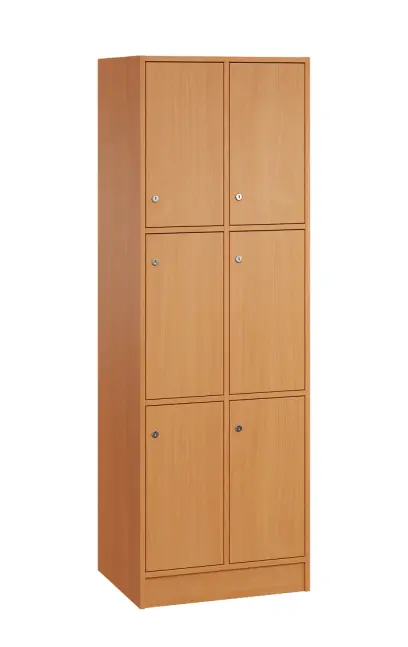 SL - 3322 šatní skříň dřevěná, 6-úložných boxů, 1800x600x500, sokl, buk Royal