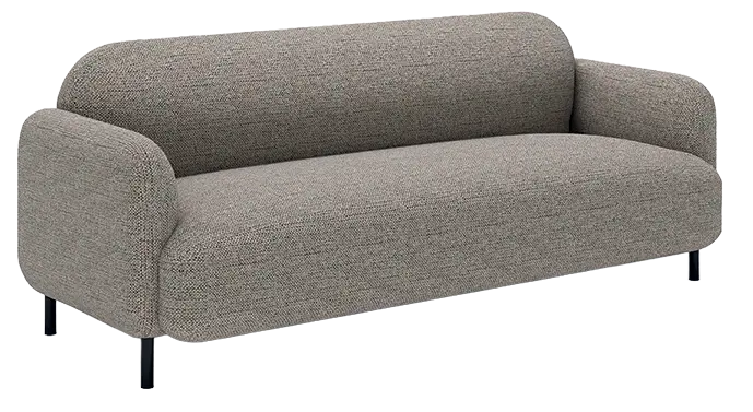 HENRIETA 3, sedací souprava 3-místná , černé nohy, látka  béžová