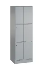 SL - 3322 šatní skříň dřevěná, 6-úložných boxů, 1800x600x500, sokl, šedá