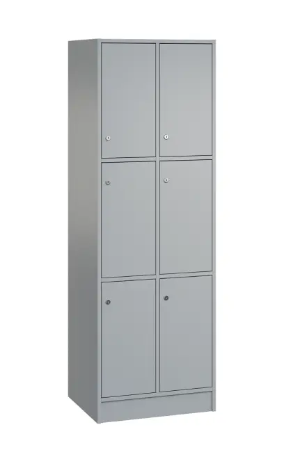 SL - 3322 šatní skříň dřevěná, 6-úložných boxů, 1800x600x500, sokl, šedá