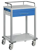 MEDISAN 01, zdravotnický vozík, 1-zásuvkový, kovový, bílý/modrý