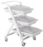 ENDO 30 vozík endoskopický, vyjímatelné boxy, kovová konstrukce bílá