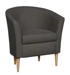 CHARLOTTE 1 zvýšený sed, křeslo, látka šedá