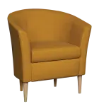 CHARLOTTE 1 zvýšený sed, křeslo, látka žluto-zlatá