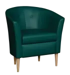 CHARLOTTE 1 zvýšený sed, křeslo, koženka petrolejová