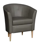 CHARLOTTE 1 zvýšený sed, křeslo, koženka šedá