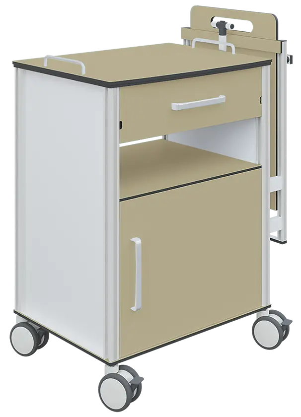 NS - DUO 02, noční stolek oboustranný HPL, béžová