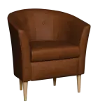 CHARLOTTE 1 zvýšený sed, křeslo, broušená látka koňak