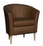 CHARLOTTE 1 zvýšený sed, křeslo, broušená látka hořká čokoláda