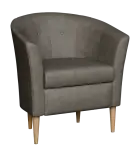 CHARLOTTE 1 zvýšený sed, křeslo, broušená látka šedá