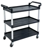OV 53 vozík policový, 980x1020x500mm, hliník/plast, stříbrná/černá