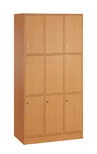 SL - 3333 šatní skříň dřevěná, 9-úložných boxů, 1800x900x500, sokl, buk Royal