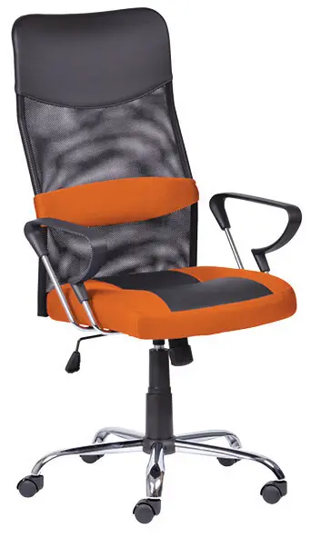 ENRIKO židle kancelářská, MESH černá/oranžová