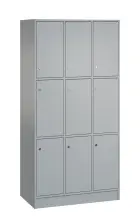SL - 3333 šatní skříň dřevěná, 9-úložných boxů, 1800x900x500, sokl, šedá