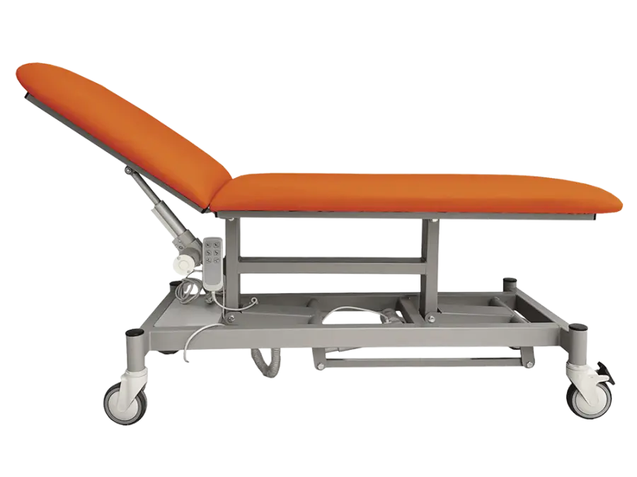 VLE - 002 široké lehátko elektrické, 2-segmentové, oranžová