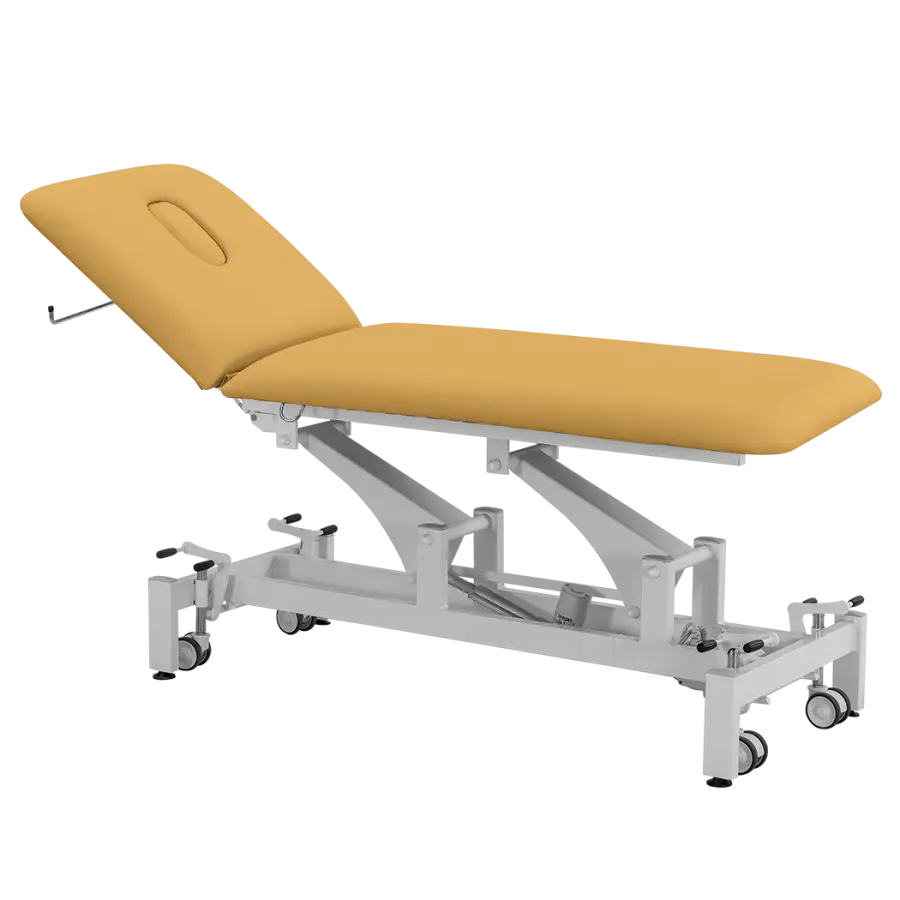 MEDIPLUS 28, lehátko vyšetřovací zdravotní, elektricky stavitelné, 2-segmentové, barva Medi SK žlutá