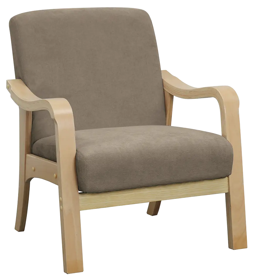 Beatrice 1, pohovka 1-místná, koženka tmavě béžová