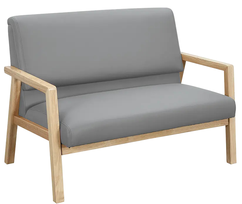 Juliette 2, pohovka 2-místná, koženka světle šedá