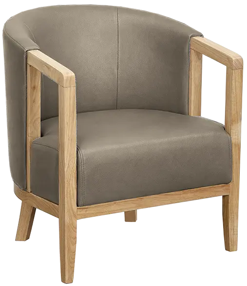 Savoy, křeslo, koženka tmavě béžová