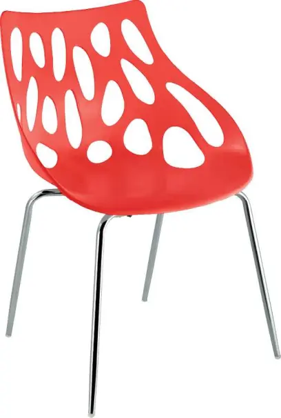 SAMUEL židle plastová, červená