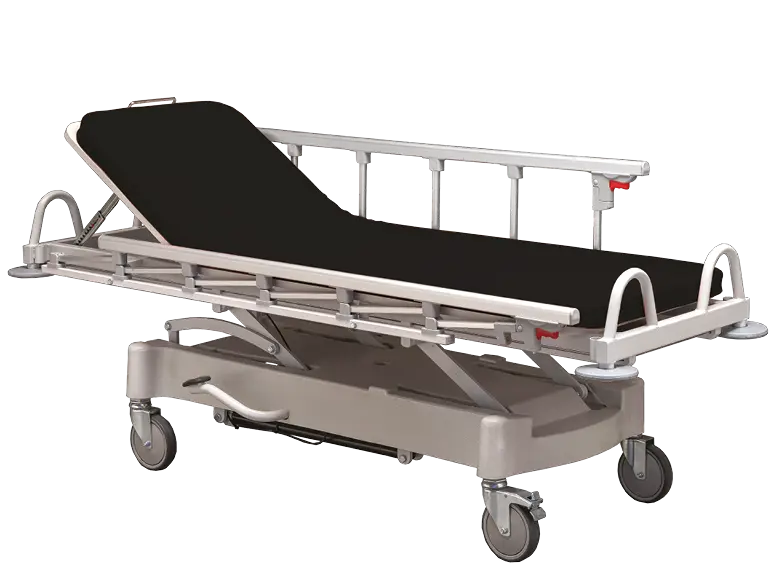 STRETCHER HYDRAULIC 02, hydraulické transportní lehátko, koženka černá