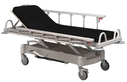 STRETCHER HYDRAULIC 02, hydraulické transportní lehátko, koženka černá