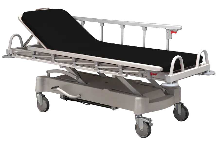 STRETCHER HYDRAULIC 02, hydraulické transportní lehátko, koženka černá