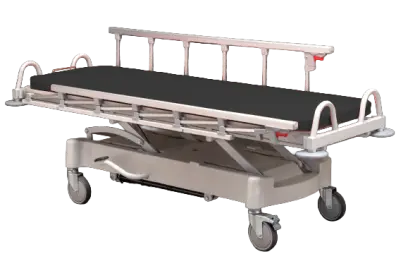 STRETCHER HYDRAULIC 02, hydraulické transportní lehátko, koženka černá