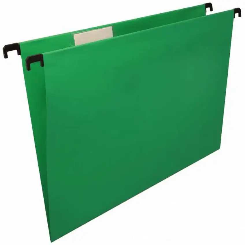 M 7590/25 Desky závěsné s plastovým rozlišovačem, zelené (balení 25 ks)