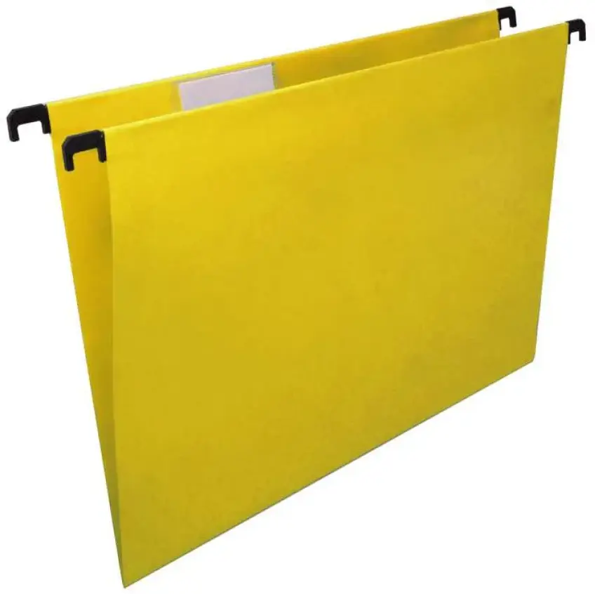 M 7590/25 Desky závěsné s plastovým rozlišovačem, žluté (balení 25 ks)