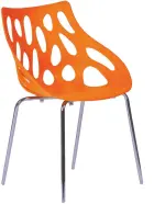 SAMUEL židle plastová, oranžová