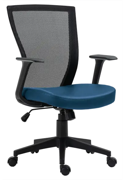 SUZANE, kancelářská židle, koženka P10 modrá
