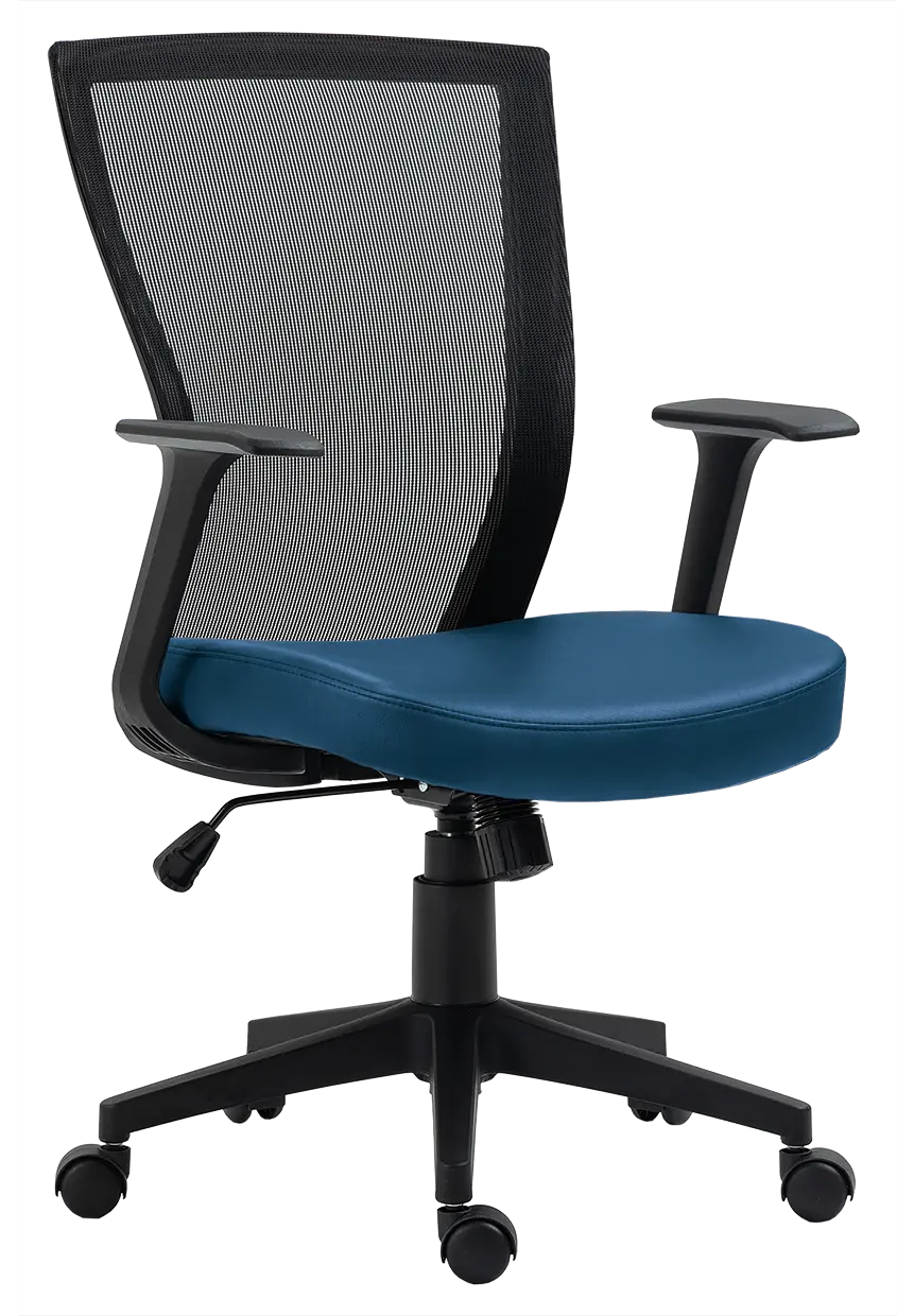 SUZANE, kancelářská židle, koženka P10 modrá