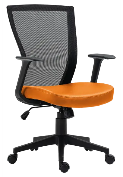 SUZANE, kancelářská židle, koženka P22 oranžová