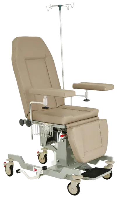 HEMO FLEX H2, zdravotnické křeslo mobilní, hydraulické, koženka béžová