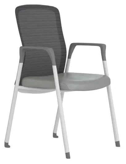 MARTA - W židle konferenční, koženka P7 šedá