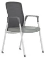 MARTA - W židle konferenční, koženka P7 šedá