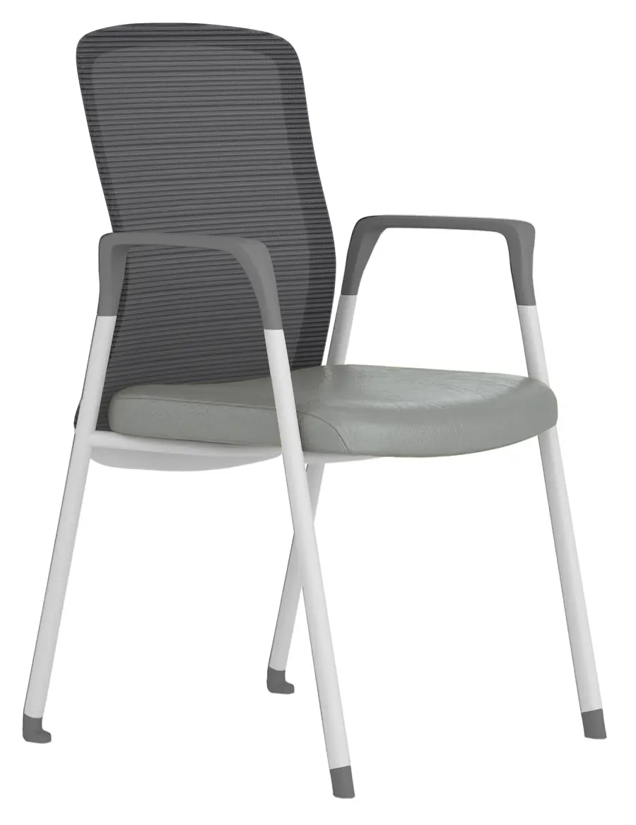 MARTA - W židle konferenční, koženka P7 šedá