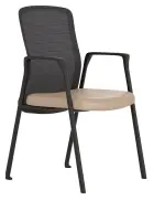 MARTA - B židle konferenční, koženka P20 latte