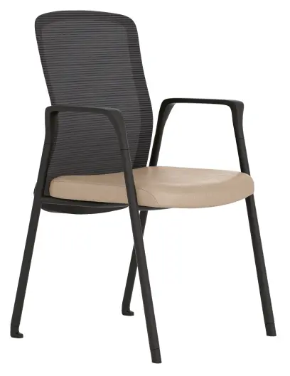 MARTA - B židle konferenční, koženka P20 latte