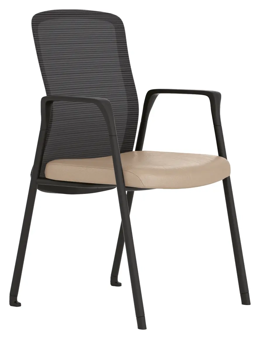 MARTA - B židle konferenční, koženka P20 latte