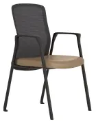 MARTA - B židle konferenční, koženka P26 béžová