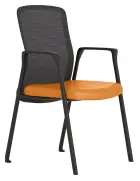 MARTA - B židle konferenční, koženka P22 oranžová