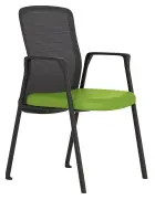 MARTA - B židle konferenční, koženka P17 zelená