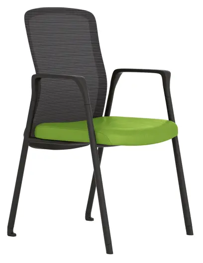 MARTA - B židle konferenční, koženka P17 zelená