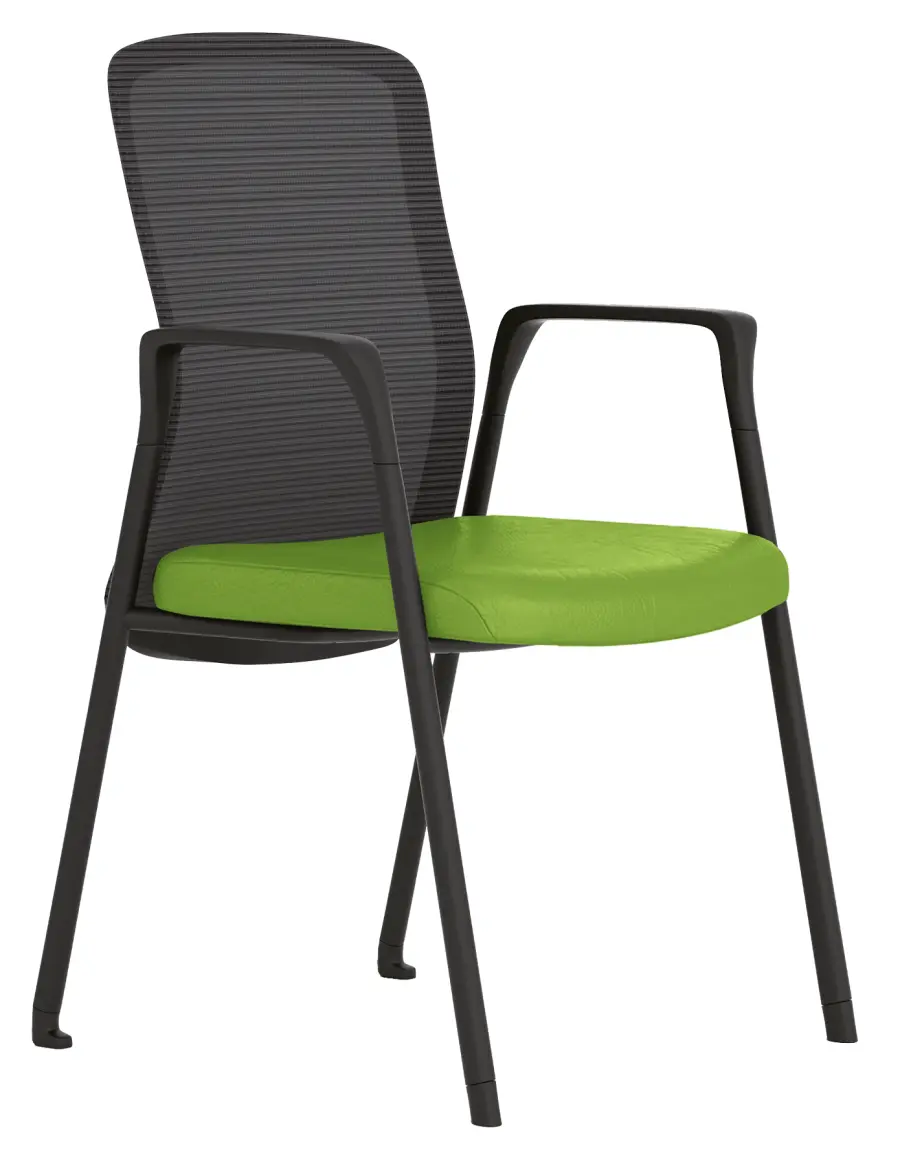 MARTA - B židle konferenční, koženka P17 zelená