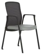 MARTA - B židle konferenční, koženka P7 šedá