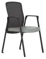 MARTA - B židle konferenční, koženka P7 šedá