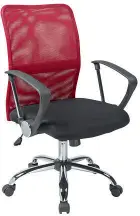 TONY židle kancelářská, opěrák MESH vínová