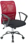 TONY židle kancelářská, opěrák MESH vínová